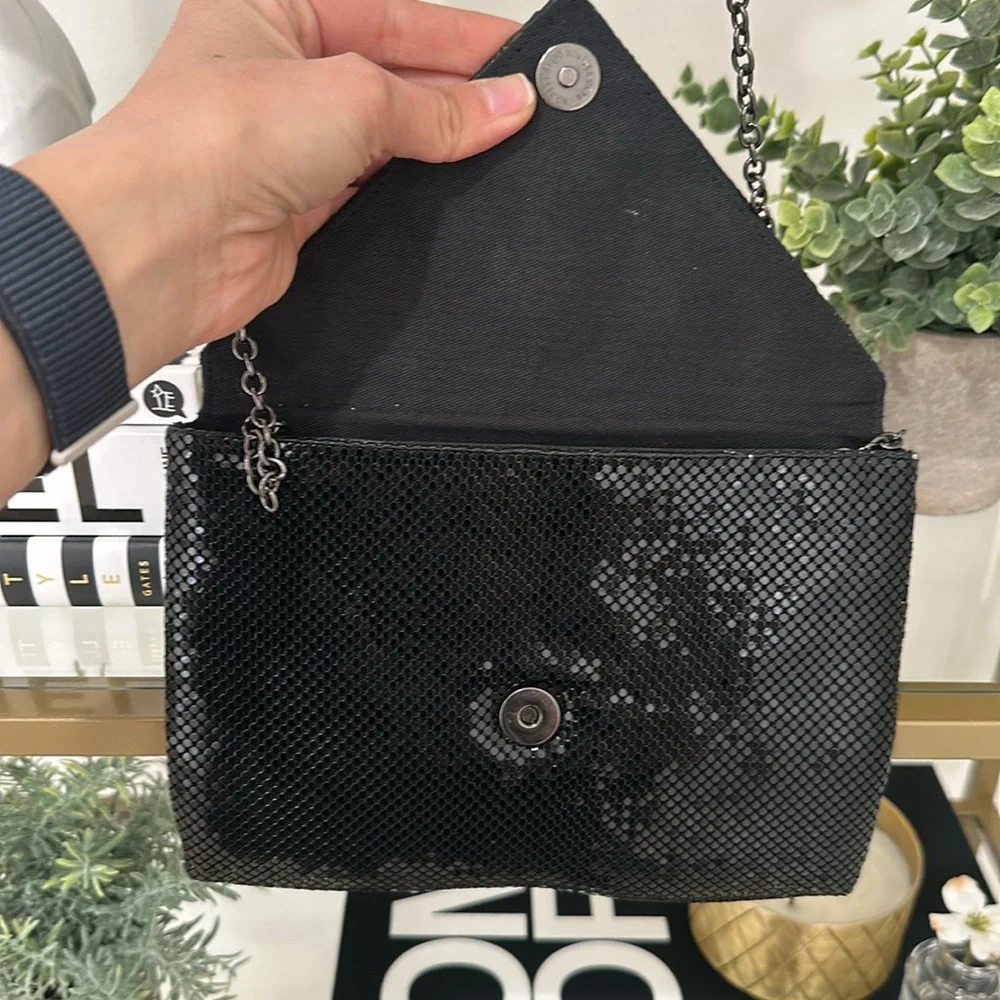 Black envelope crossbody bag